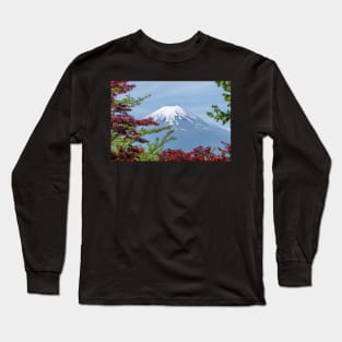 Tokyo Mountain Retreat - Aesthetic View of Mount Fuji Long Sleeve T-Shirt